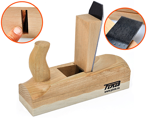 Pialle dentate Toothing Plane in legno Pinie
